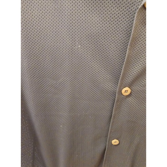 GUESS Shirt Mens XL Gray Button Up Collared Y2K Mesh Club Cruise **Has Pulls** - Picture 11 of 13